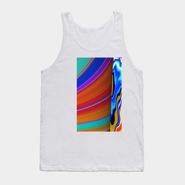 Abstract Colorful Marble Art Multicolor Tank Top by Grafititee